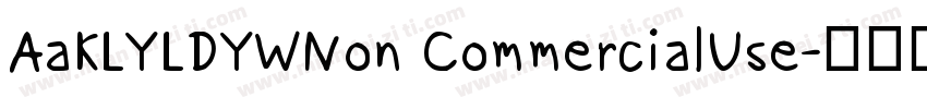 AaKLYLDYWNon CommercialUse字体转换